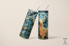 3D Deer in Forest Paper Art 20oz Sublimation Tumbler Wrap Product Image 4