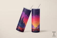 Seamless Futuristic Sunshine 20oz Sublimation Tumbler Wrap Product Image 5