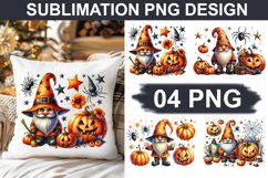 Halloween Gnome - Pillow Sublimation PNG Design Product Image 1