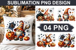 Halloween Gnome - Pillow Sublimation PNG Design Product Image 1