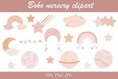 Boho nursery clipart set. Baby wall décor Product Image 1