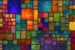 Vibrant Abstract Mosaic Pattern Background Wallpaper Product Image 1