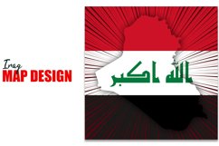 Iraq Independence Day Map Design Product Image 1