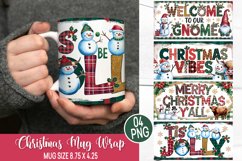 Christmas Mug Wrap Design - Christmas Snowman Sublimation Product Image 1