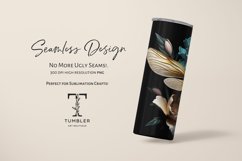 3D Floral Dragonflies 20oz Sublimation Tumbler Wrap Product Image 5