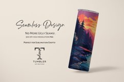 Seamless Futuristic Sunshine 20oz Sublimation Tumbler Wrap Product Image 2