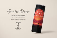 Seamless Chasing Sunshine 20oz Sublimation Tumbler Wrap Product Image 2