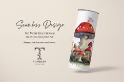 Watercolor Mushrooms 20oz Sublimation Tumbler Wrap Product Image 2