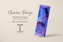 3D Glass Neon Roses 20oz Sublimation Tumbler Wrap Product Image 2