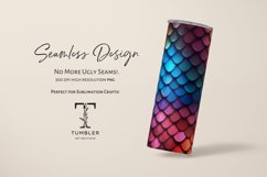 3D Rainbow Colors Dragon Scale 20oz Sublimation Tumbler Wrap Product Image 2