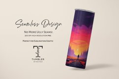 Seamless Futuristic Sunshine 20oz Sublimation Tumbler Wrap Product Image 2