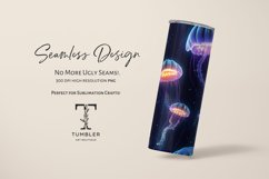 Neon Color Jellyfish 20oz Sublimation Tumbler Wrap Design Product Image 4
