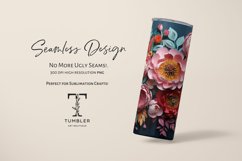 3D Colorful Flowers 20oz Sublimation Tumbler Wrap Design Product Image 2