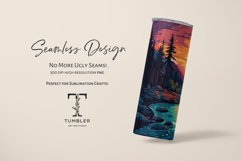 Seamless Futuristic Sunshine 20oz Sublimation Tumbler Wrap Product Image 2