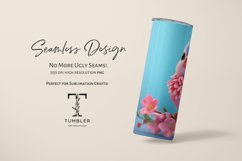 3D Cute Pink Bird 20oz Sublimation Tumbler Wrap Product Image 5