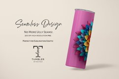 3D Rainbow Colors Mandala 20oz Sublimation Tumbler Wrap Product Image 5