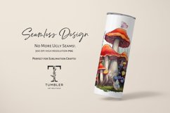 Watercolor Mushrooms 20oz Sublimation Tumbler Wrap Product Image 2