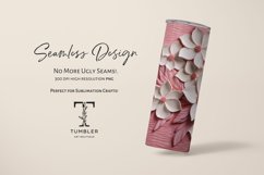 3D Pink and White Flowers 20oz Sublimation Tumbler Wrap Product Image 5