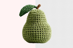Crochet Pear Fruit Transparent PNG Product Image 1