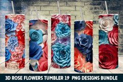 3D Rose Flowers Tumbler - 19 Designs Product Image 1