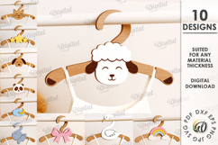 Kids Coat Hangers Bundle Laser Cut. Kids Clothes Hanger SVG Product Image 1