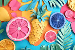 Colorful Paper Art Background Wallpaper Product Image 1