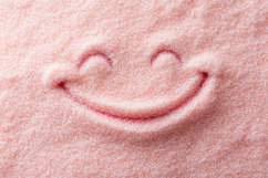 Pink Whimsical Smiley Face Background Wallpaper Product Image 1