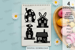 Happy Easter Elements. Houses SVG Product Image 1