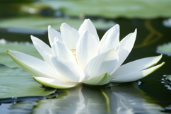 White Lotus Flower Background Product Image 1