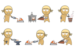 Icons of blacksmiths and metal forging Product Image 1