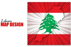Lebanon Independence Day Map Design Product Image 1