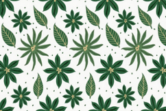 Green Floral Leaves Pattern Background Product Image 1