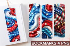 4th of July Bookmarks Sublimation - 4th of July Flag PNG Product Image 1