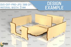 Wooden Note Holder Laser Cut. Paper Note Holder SVG Product Image 3