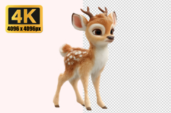 Adorable Baby Deer Transparent PNG Product Image 1