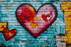 Graffiti Love Mural Background Wallpaper Product Image 1