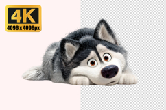 Fluffy Cartoon Wolf Transparent PNG Product Image 1
