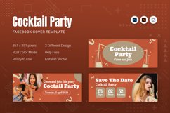 Cocktail Party Facebook Cover Product Image 1