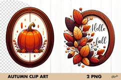 Fall Frame, Autumn Frame Sublimation. Clipart PNG. Product Image 1