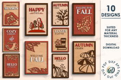 Fall Wall Signs Bundle Laser Cut. Autumn Wall Decors SVG Product Image 1