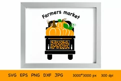 Farmers Market SVG. Fall Farmhouse Signs. Fall Truck SVG Product Image 1