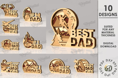 Father&#039;s Day Layered Decor Bundle Laser Cut. Gift For Dad Product Image 1
