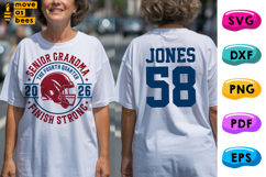 Senior Class of 2026, Football Grandma Svg, Png Product Image 1
