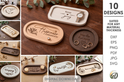 3D Serving Tray Boards Bundle Laser Cut. Catchall Tray SVG Product Image 1
