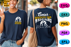 Wrestling Senior Mom 2026 Svg, Png, Finish Strong, Mom Shirt Product Image 1