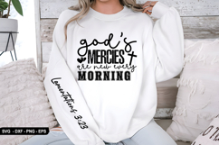 Gods Mercies Are New - Christian Sleeve T-Shirt Design Product Image 1