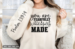 You are fearfully and - Christian Sleeve T-Shirt Design Product Image 2