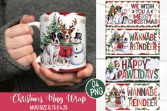 Christmas Mug Wrap Design - Christmas Dog Sublimation Product Image 1