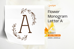 Fern Leaf Flower Monogram A Product Image 1