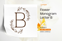 Fern Leaf Flower Monogram B Product Image 1